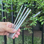 Kit 4 Canudos de Inox Retos:6mm, 8mm, 10mm E 12mm + 1 Escova