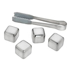 Kit 4 Cubos de Gelo de Inox