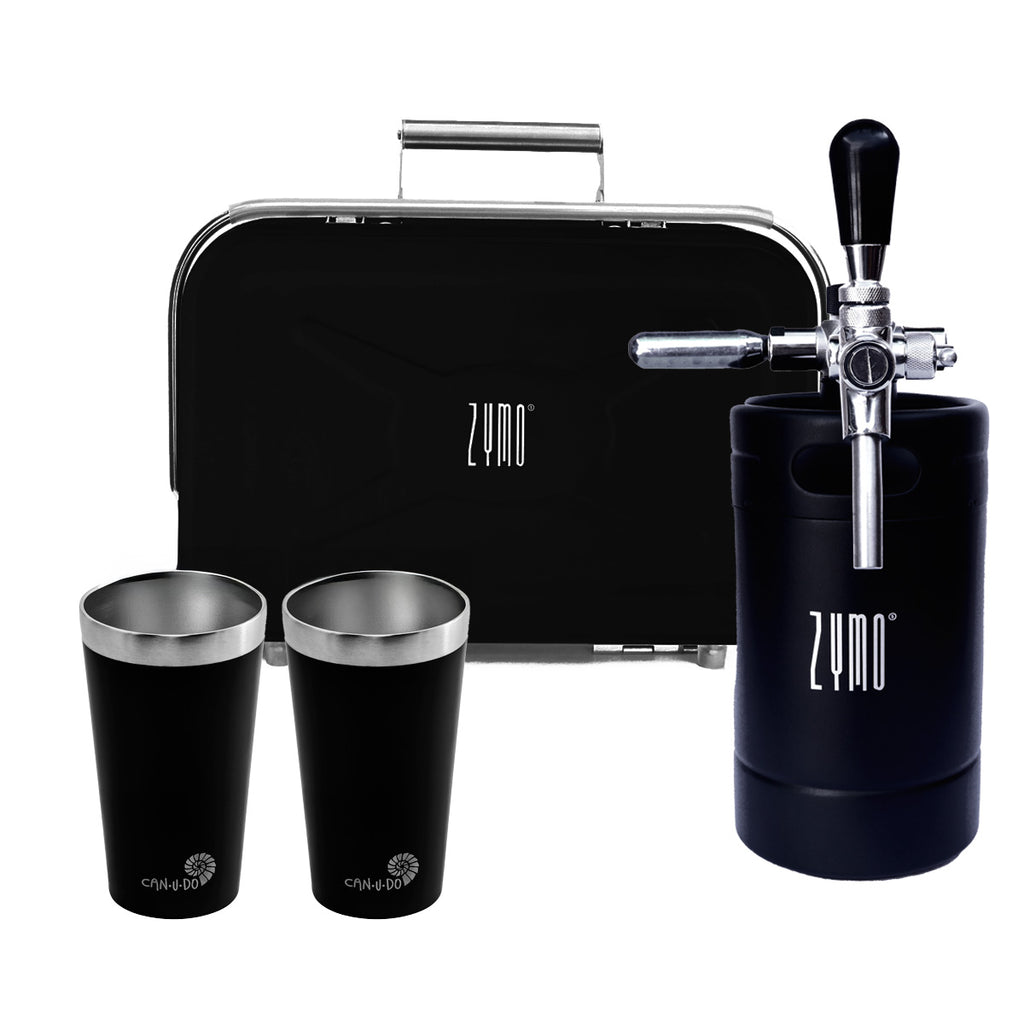 Kit Camping: Churrasqueira Portátil + Keg 5L + Copos de Inox 480ml sem Tampa