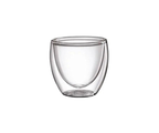 Kit 6 copos café: 3 copos double wall + 3 copos 80ml de inox