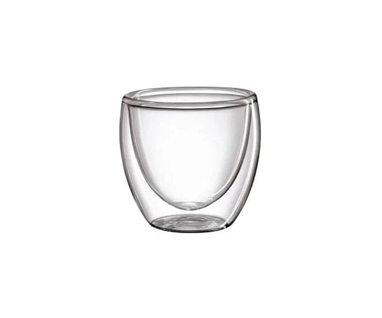 Kit 6 copos café: 3 copos double wall + 3 copos 80ml de inox