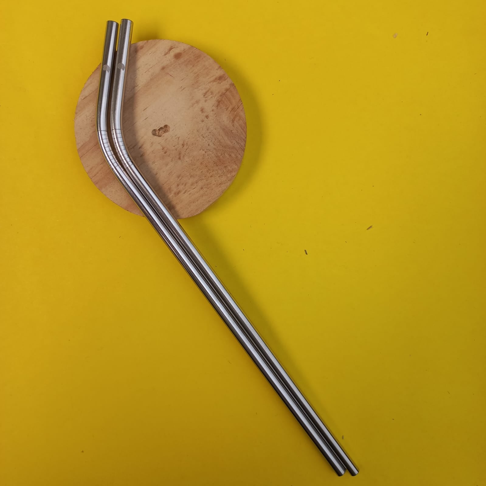 Canudo de Inox Extra Longo Curvo 30cm