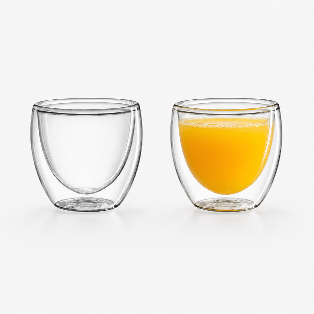 Kit 2 Copos de Vidro Double Wall 250ml