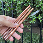 Kit 4 Canudos de Inox Retos:6mm, 8mm, 10mm E 12mm + 1 Escova