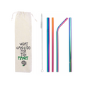 Kit Amizade Colorida (5 em 1) + Canudo Coração Rainbow