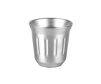 Kit 6 copos café: 3 copos double wall + 3 copos 80ml de inox