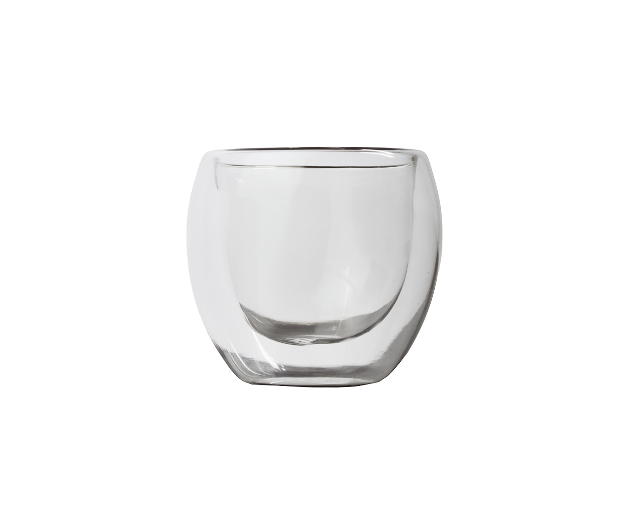 Cafeteira de Vidro Filtro de Inox + 3 Copos Double Wall 80ml