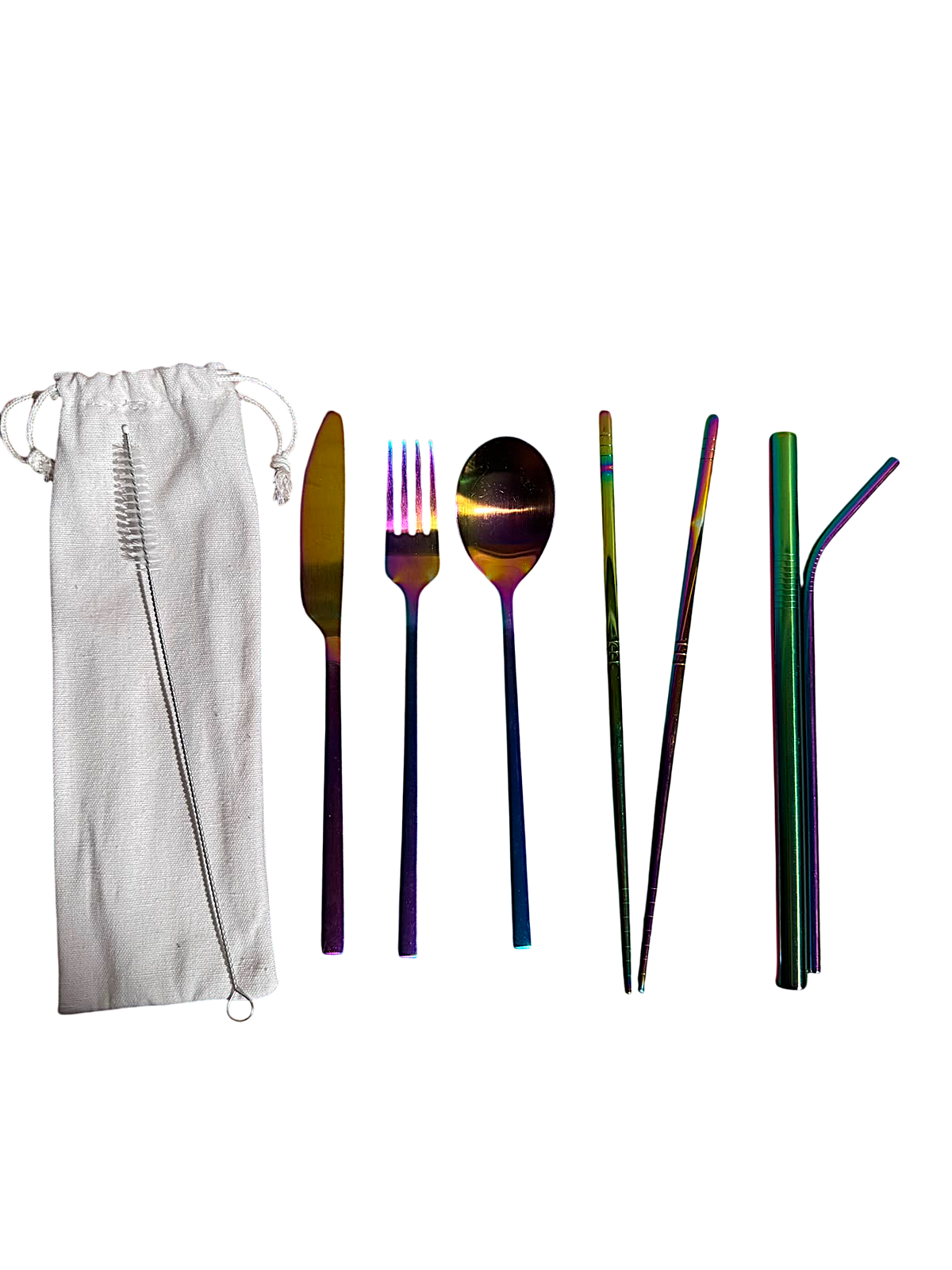 Kit inox 8 em 1 (canudo shake 12mm)