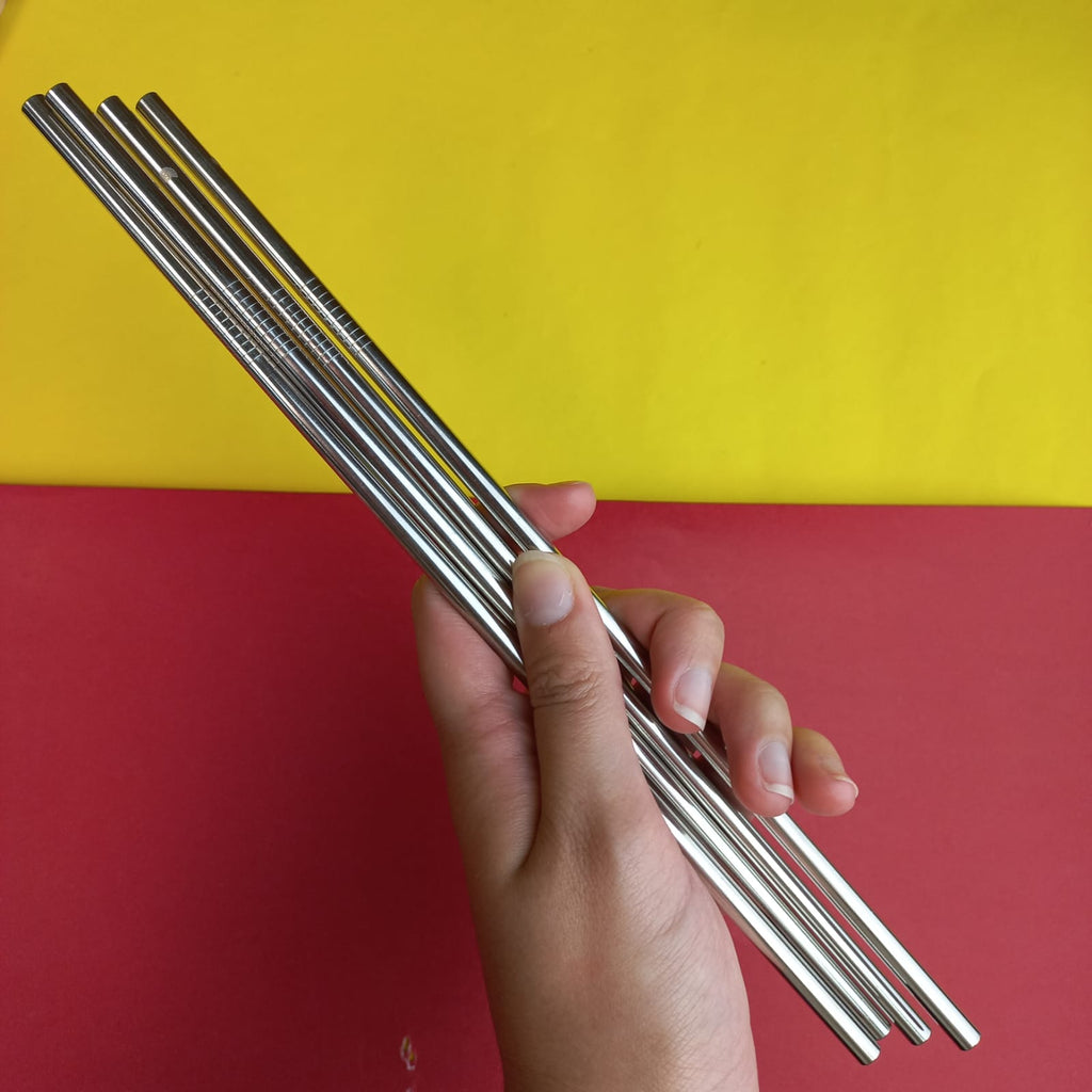 Canudo de Inox Extra Longo Reto 30cm