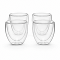 Kit 4 Copos de Vidro Double Wall - 250ml