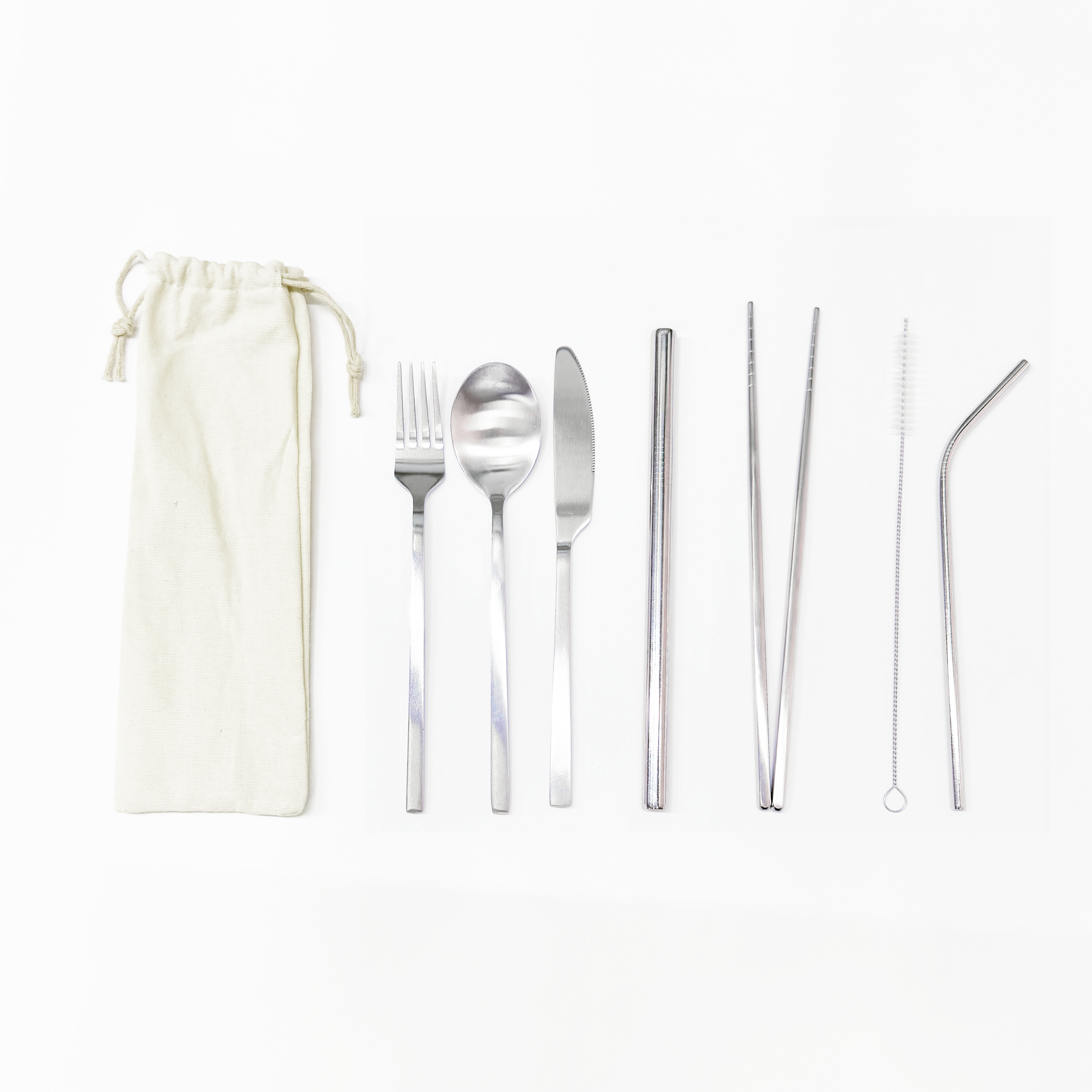 Kit inox 8 em 1 (canudo shake 12mm)