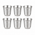 Kit 6 copos em inox 80ml
