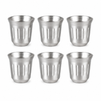 Kit 6 copos em inox 80ml