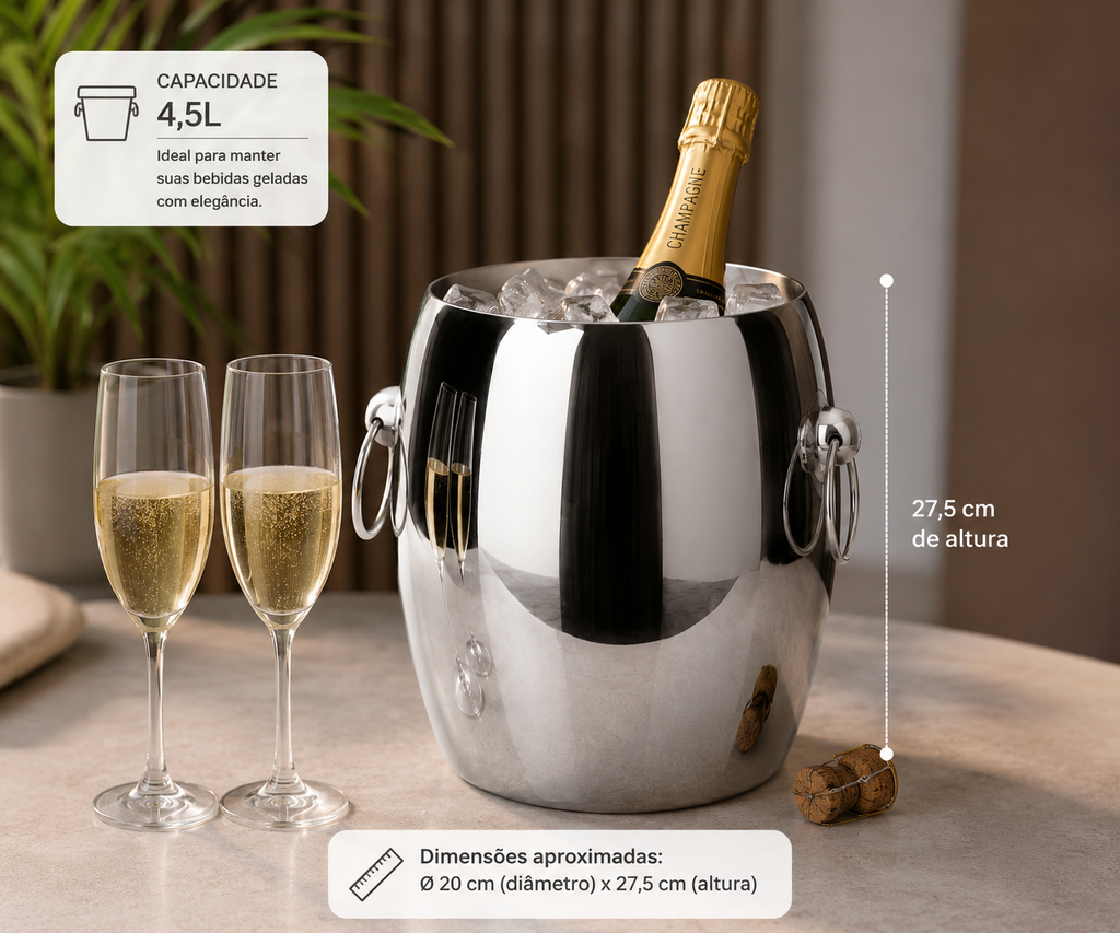 Balde de Gelo Pinguim 4,5L