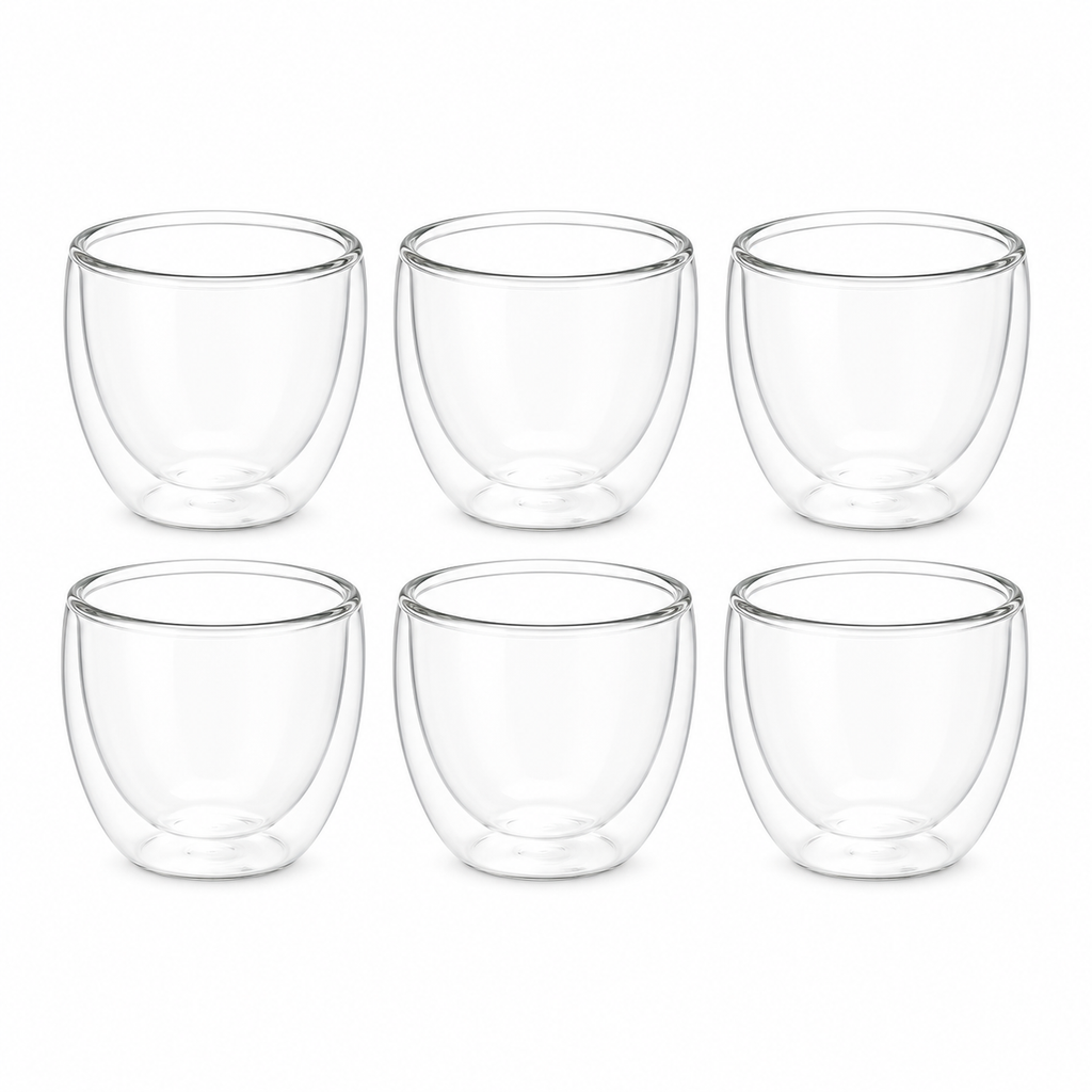 Kit 6 Copos Double Wall - 80ML
