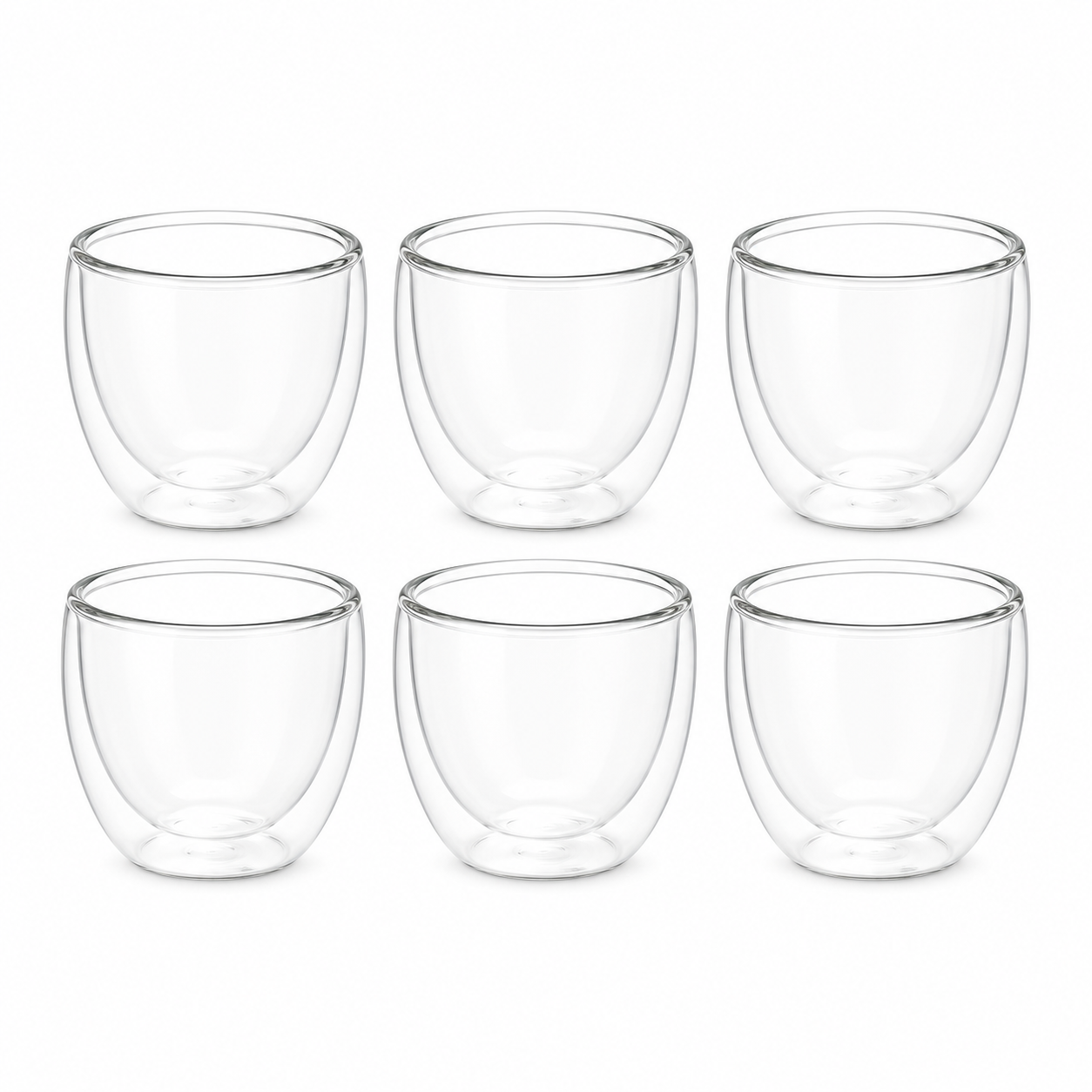 Kit 6 Copos Double Wall - 80ML