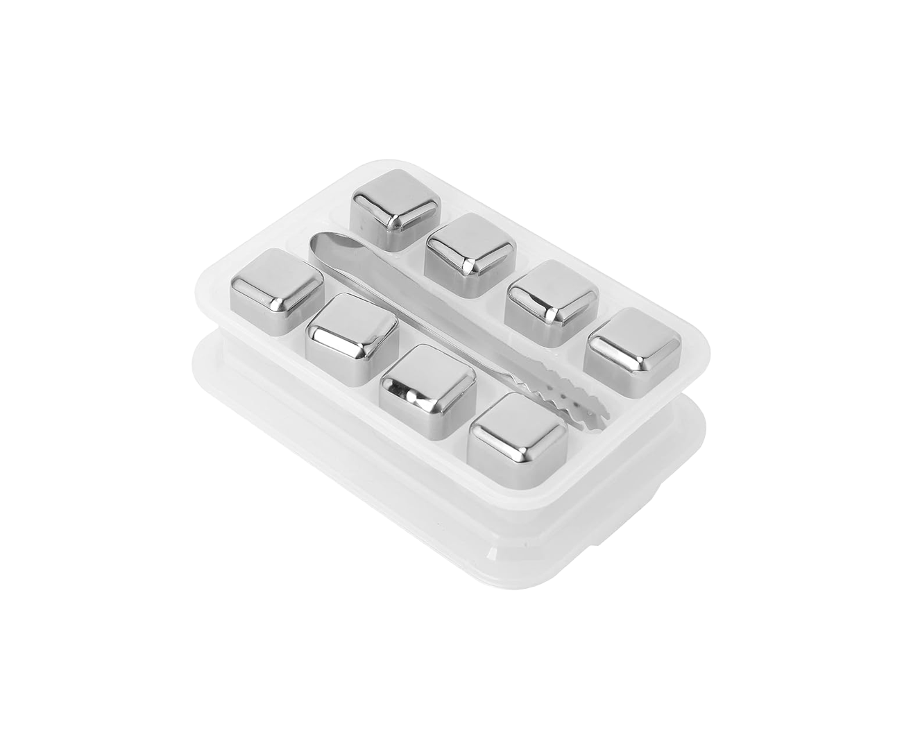 Kit 8 Cubos de Gelo Inox