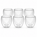Kit 6 Copos de Vidro Double Wall - 250ml