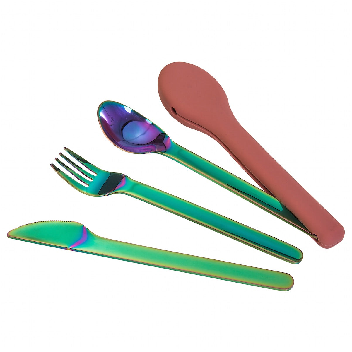 Kit trio de talheres de inox